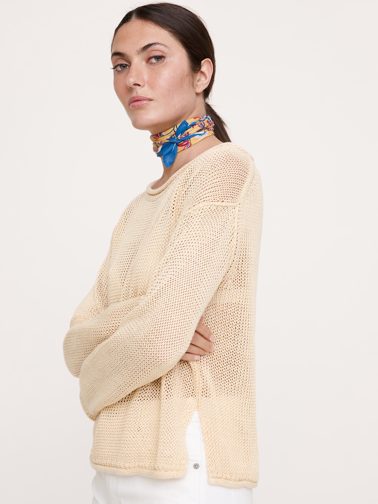 Image number 8 showing, Embroidered Cotton Scarf by Vismaya