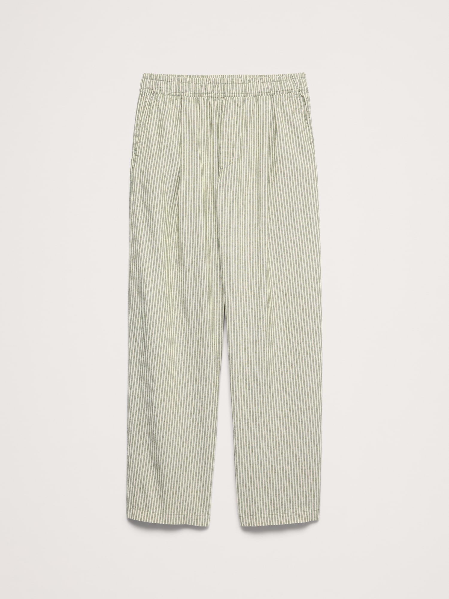 Image number 5 showing, Relaxed Linen-Cotton Pleated Pull-On Pant