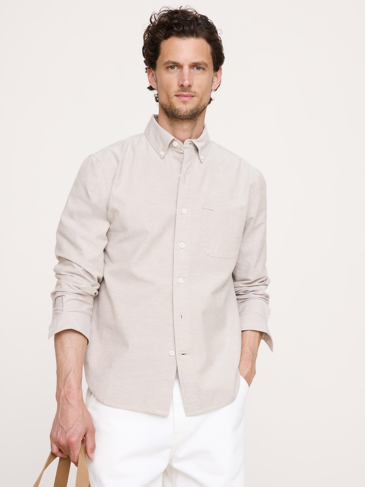 Image number 1 showing, Standard-Fit Cotton Oxford Shirt