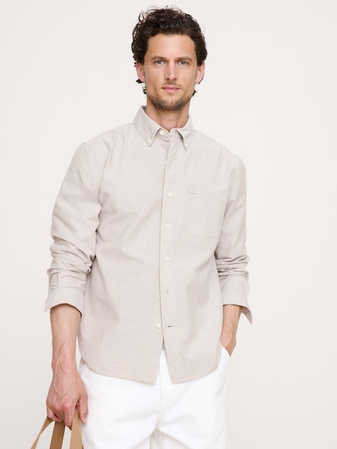 Standard-Fit Cotton Oxford Shirt
