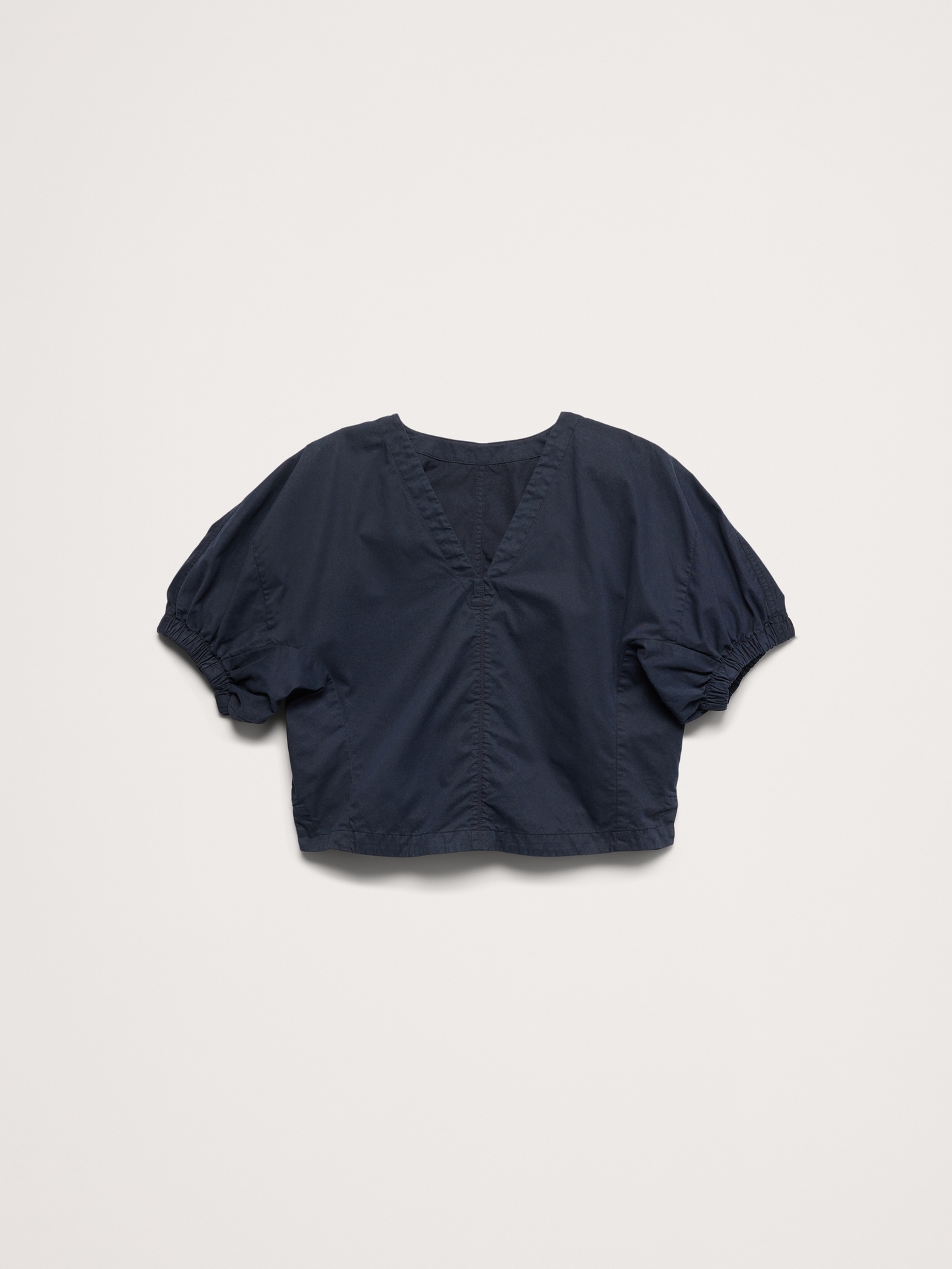 Image number 4 showing, Cotton Twill Puff-Sleeve Top