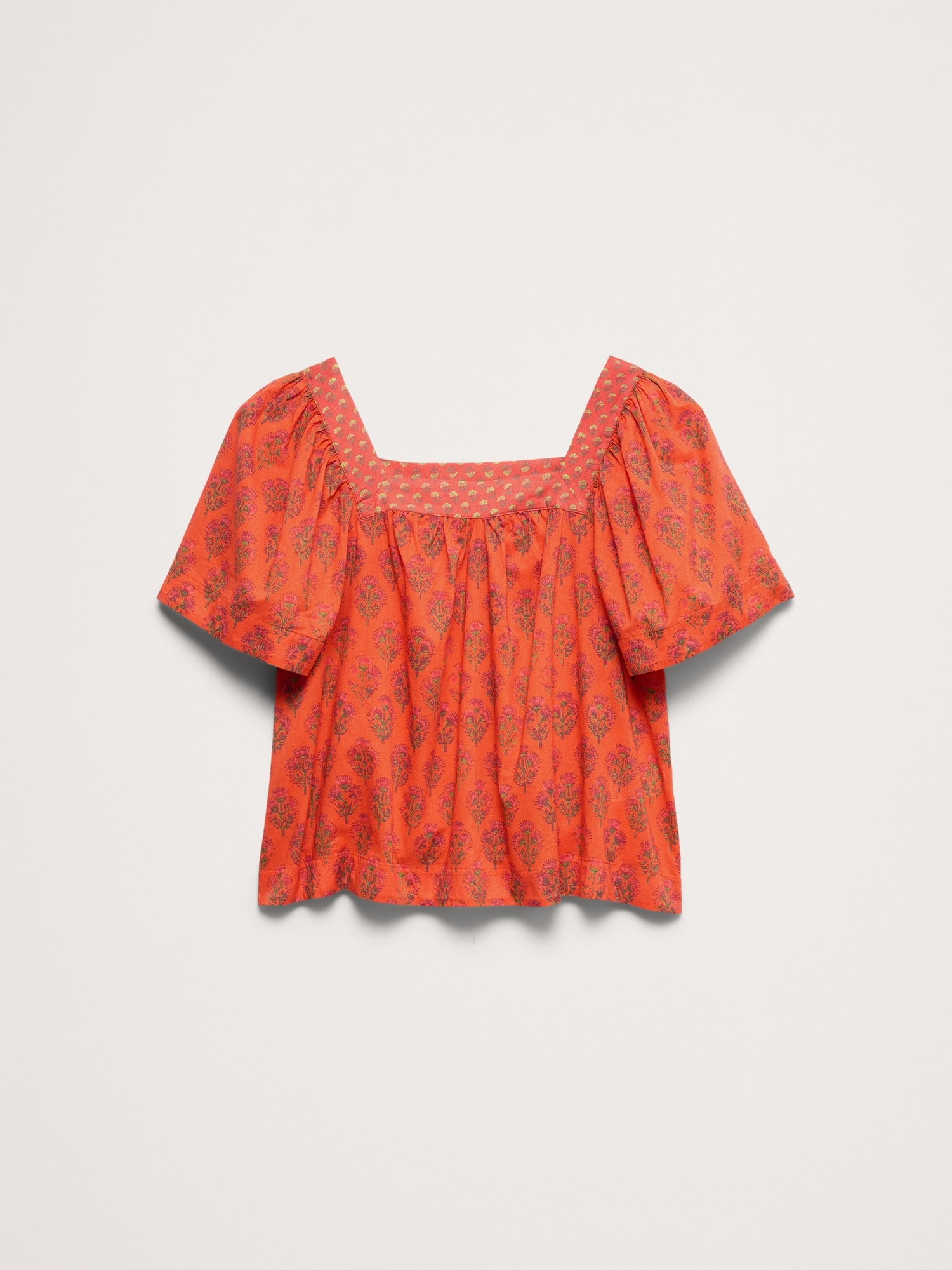 Image number 4 showing, Lightweight Cotton Square-Neck Top