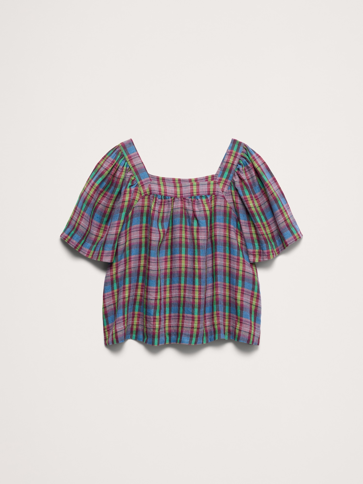 Image number 4 showing, Linen Square-Neck Top