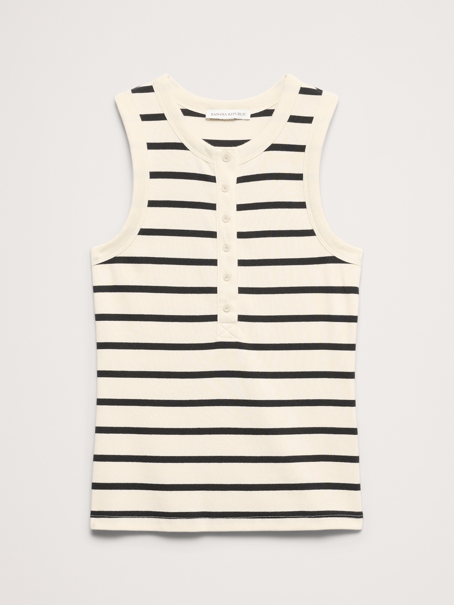 Image number 4 showing, Ribbed Henley Tank