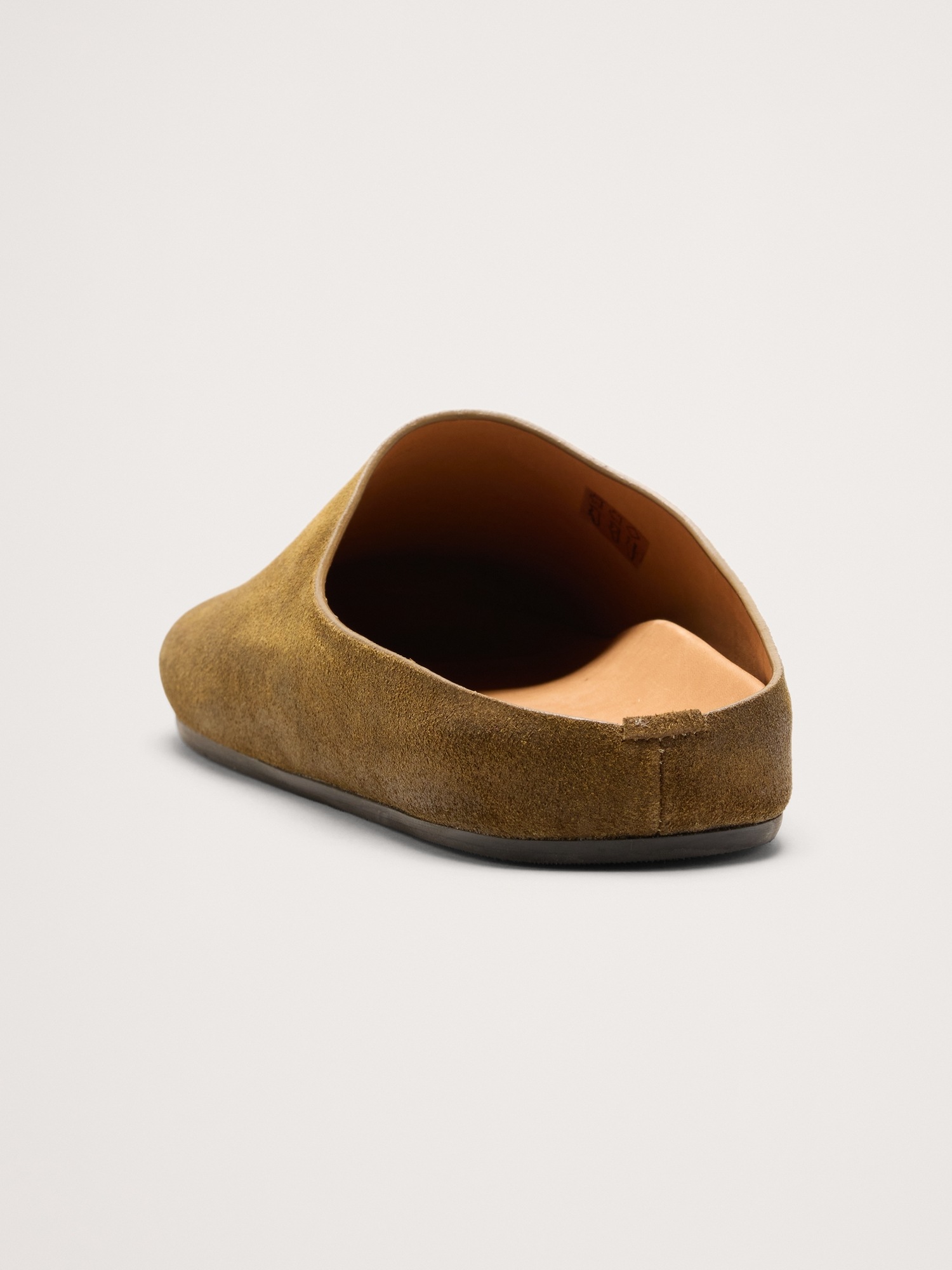 Мужские сабо Banana Republic Leather Clog, цвет: Зелёный кожаный — фото 4
