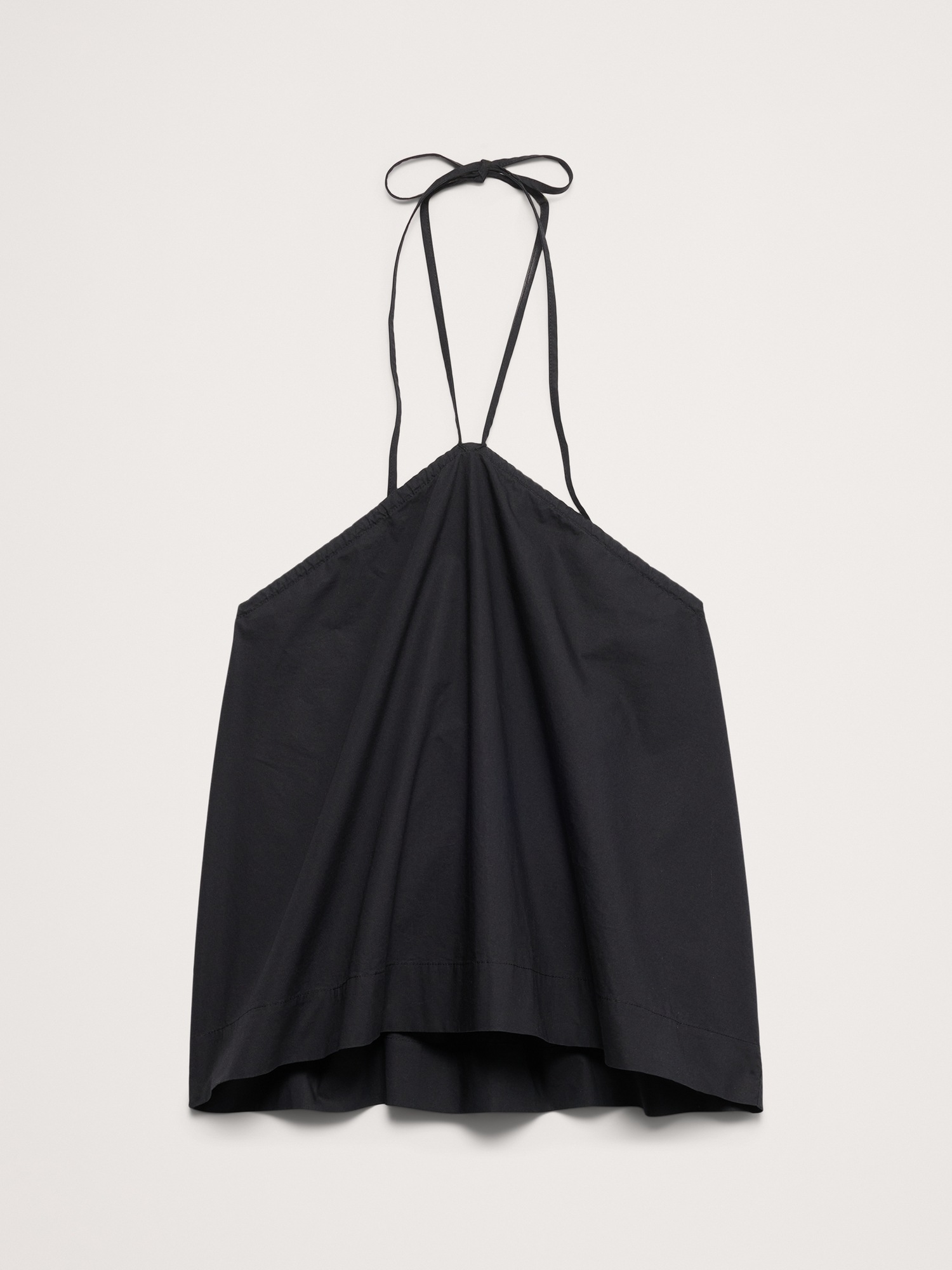Женский топ Banana Republic Cotton Poplin Halter Top, цвет: Чёрный — фото 4