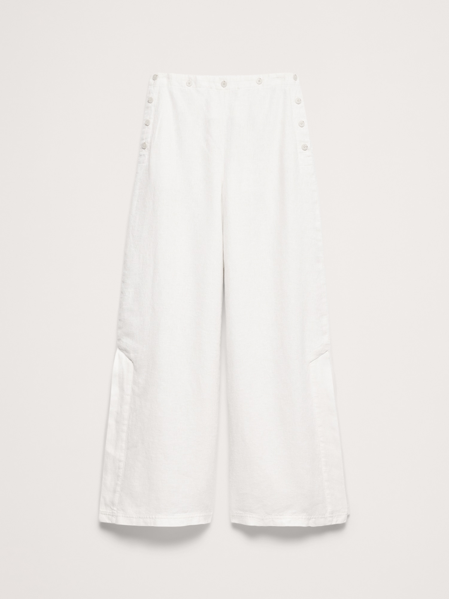 Image number 8 showing, High-Rise Wide-Leg Linen Pull-On Sailor Pant
