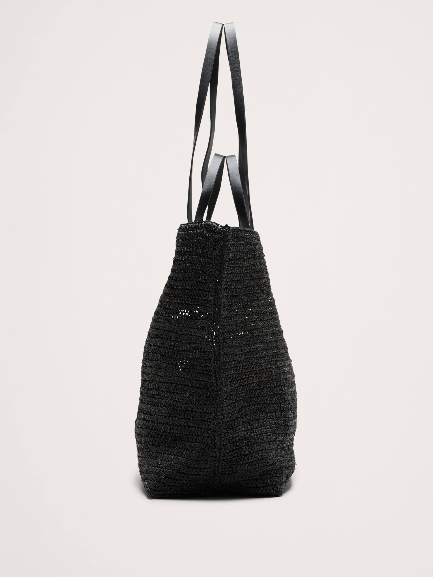 Женская сумка Banana Republic Raffia Straw Tote, цвет: Чёрный — фото 3