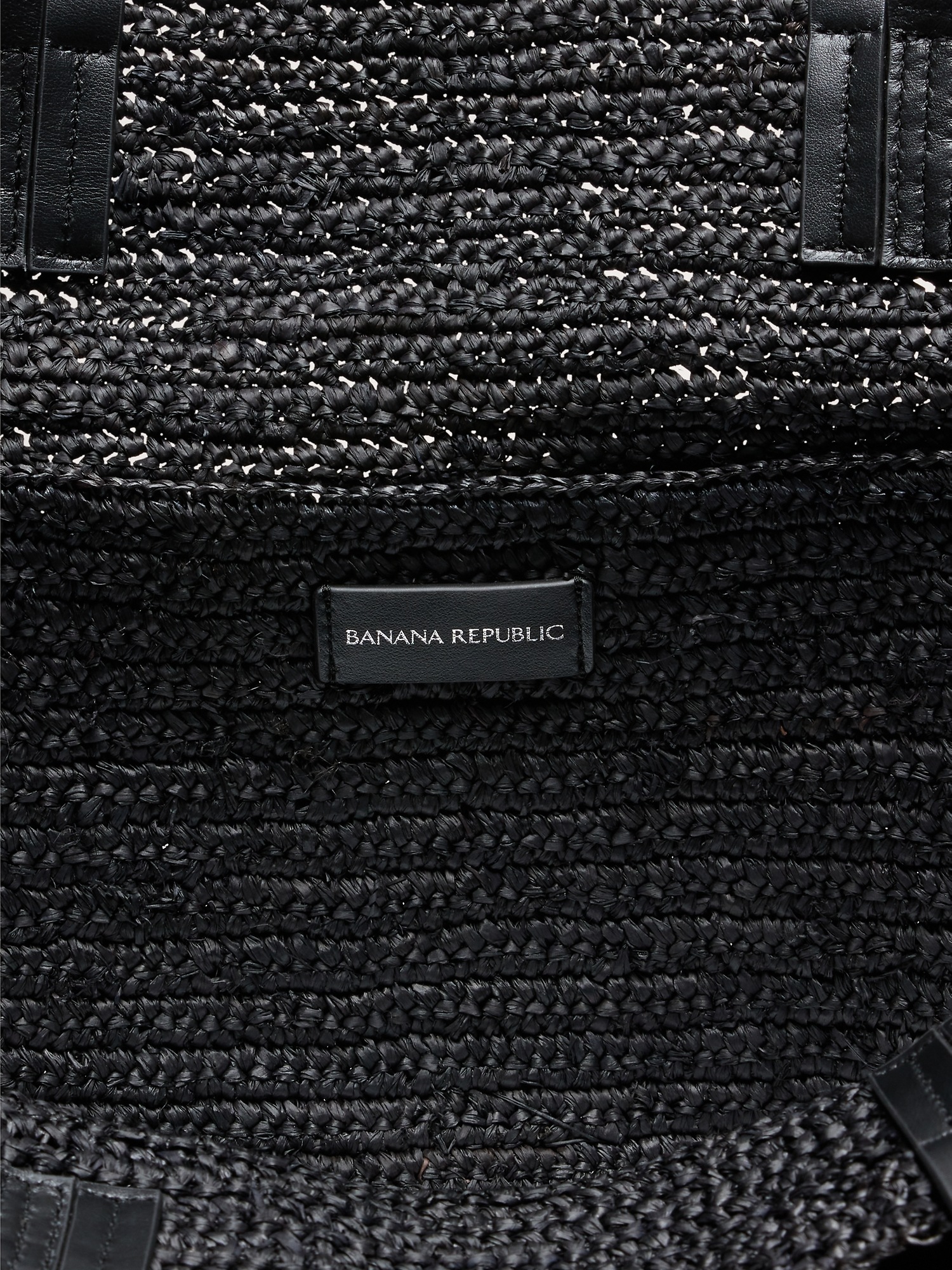 Женская сумка Banana Republic Raffia Straw Tote, цвет: Чёрный — фото 5
