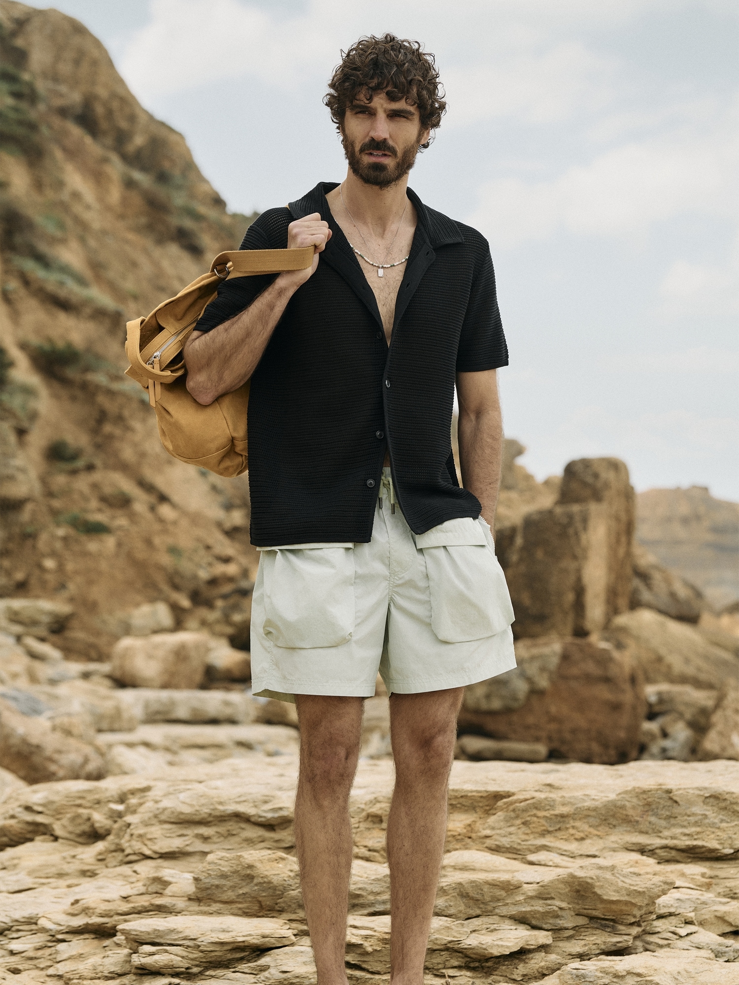 Image number 5 showing, Cotton Mesh Polo Cardigan