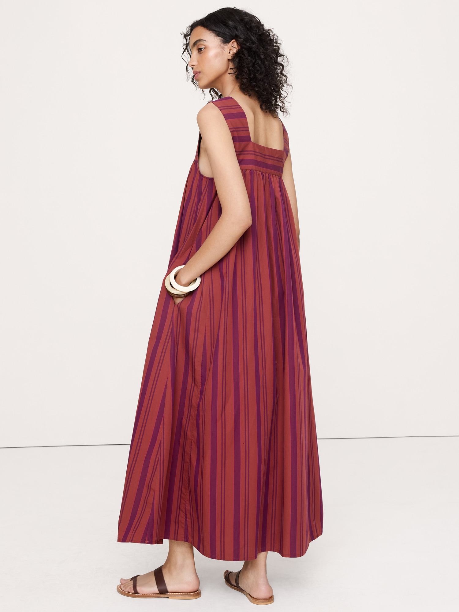 Image number 3 showing, Cotton Square-Neck Dress