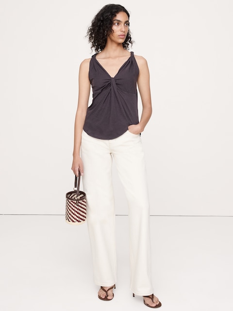 Cotton-Silk Twisted Tank