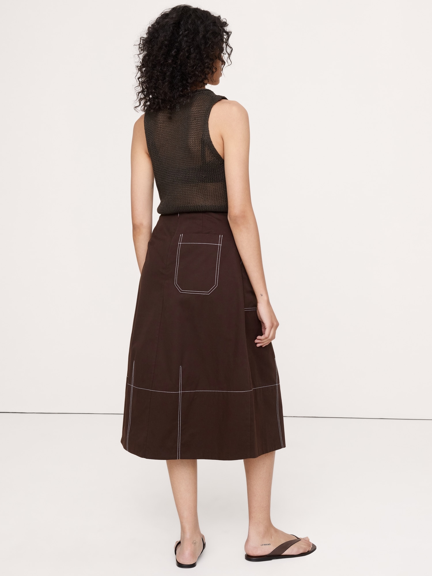 Image number 2 showing, Barrel Midi Skirt