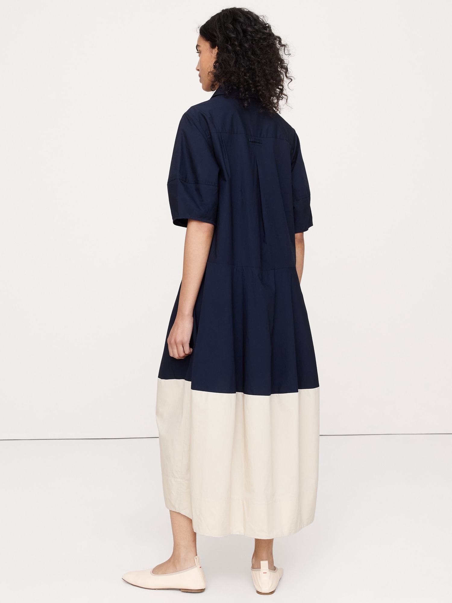 Image number 2 showing, Cotton Poplin Barrel Shirt Dress