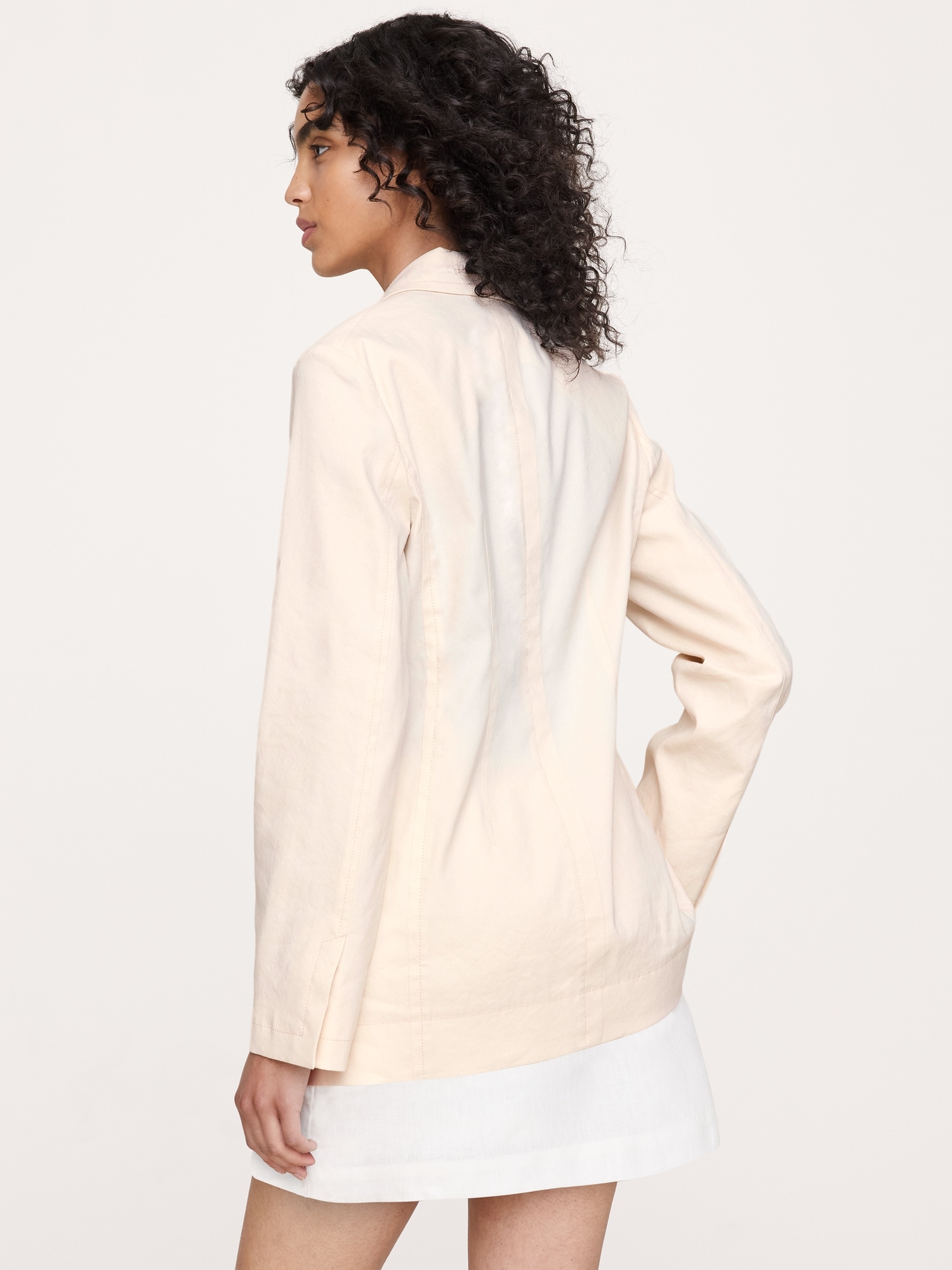 Image number 8 showing, Relaxed Stretch Linen-Viscose Blazer