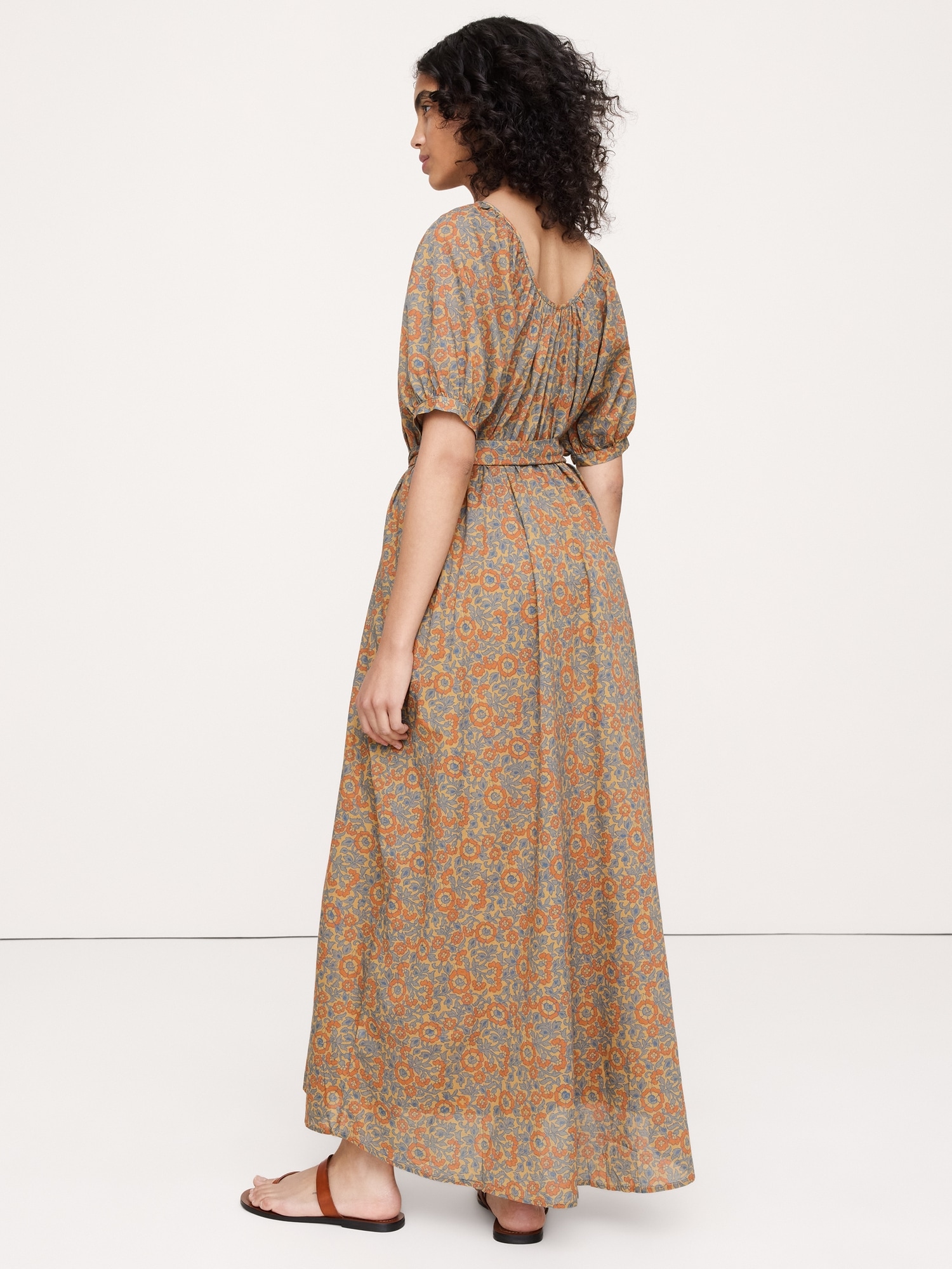 Image number 3 showing, Lightweight Cotton Scoop-Neck Maxi Dress