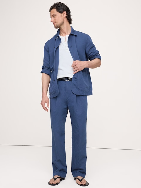 Archive Reissue Pleated Italian Linen-Cotton Pant