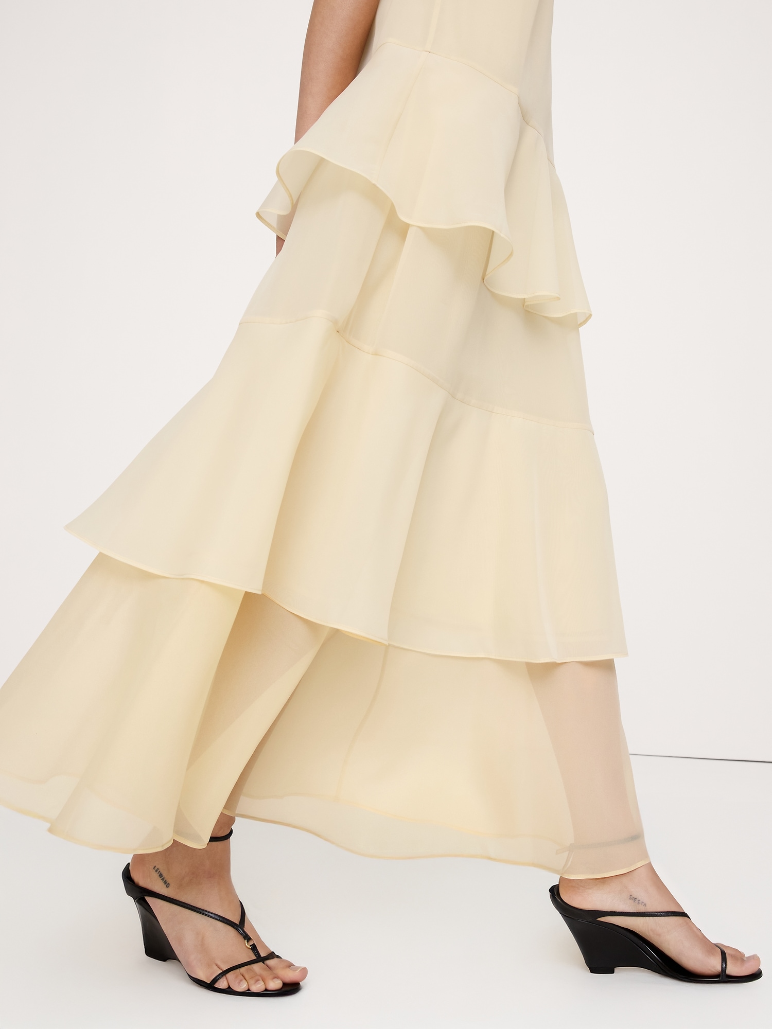 Image number 5 showing, Organza Tiered Maxi Dress