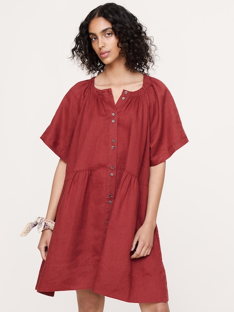 Button-Up Mini Dress