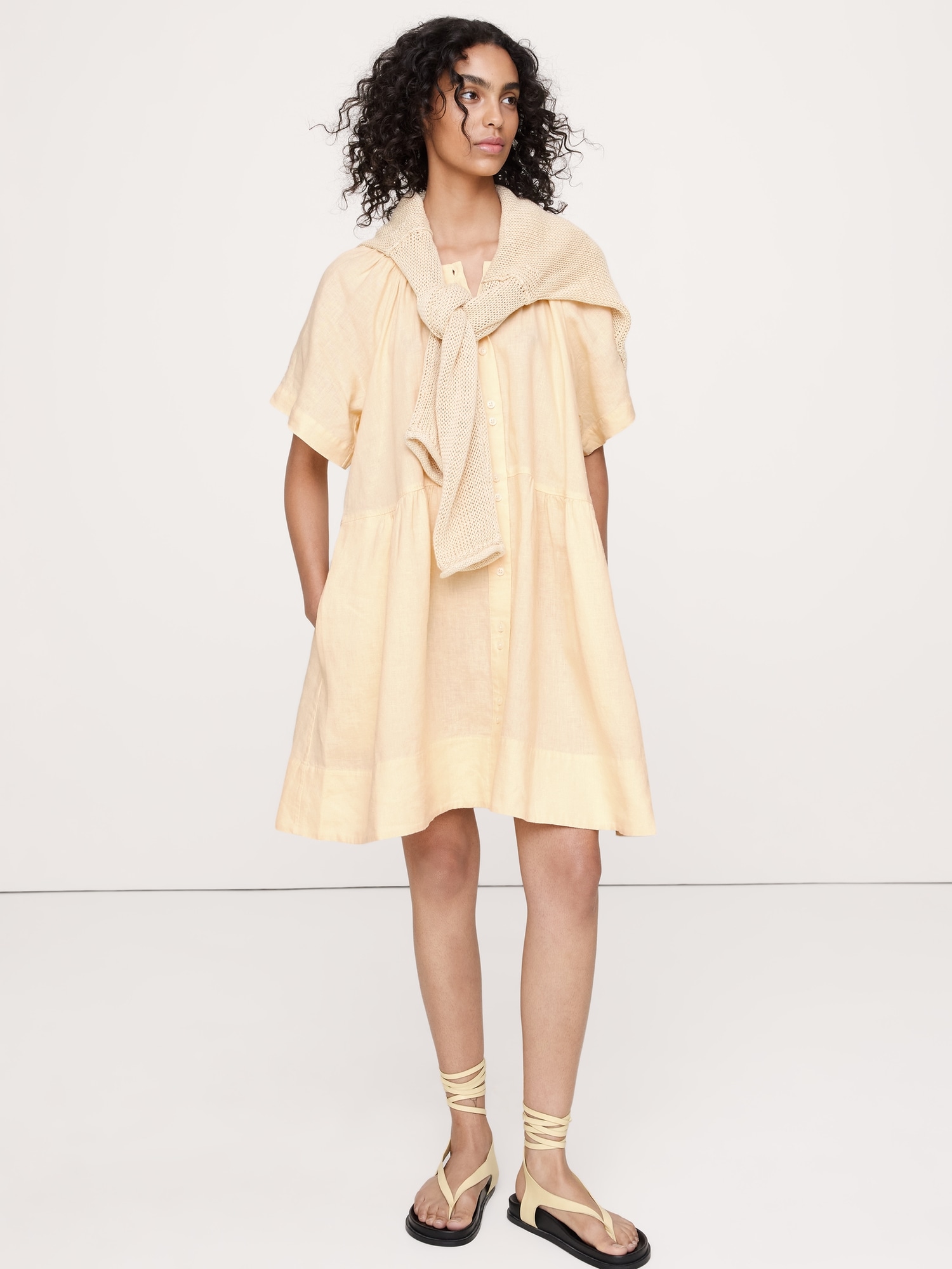Image number 4 showing, Button-Up Mini Dress