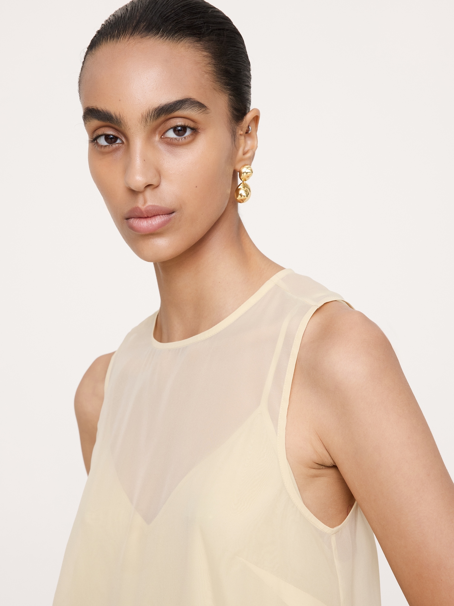 Image number 4 showing, Organza Tiered Maxi Dress