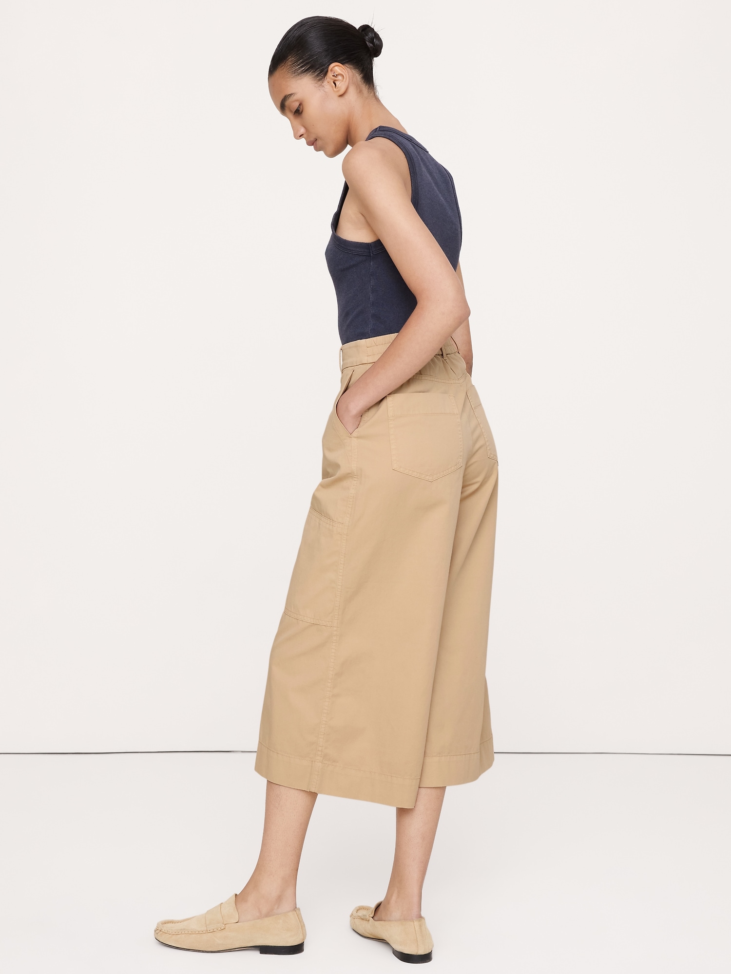 Image number 3 showing, Cotton Twill Culotte