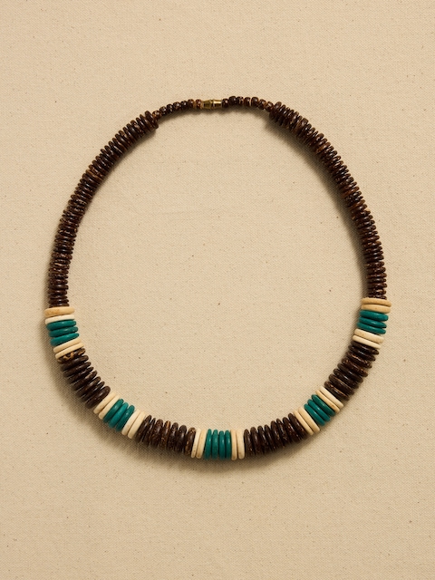 Archive Graduated Brown Beaded Matinee Necklace