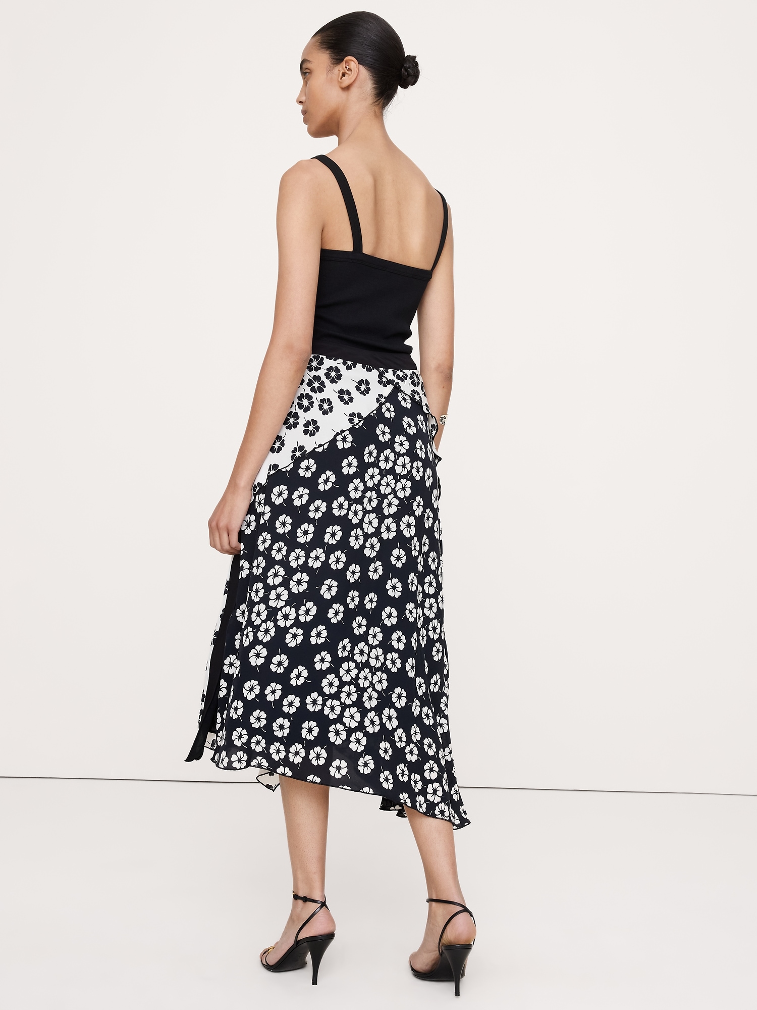 Image number 2 showing, Crepe Asymmetrical Wrap Midi Skirt