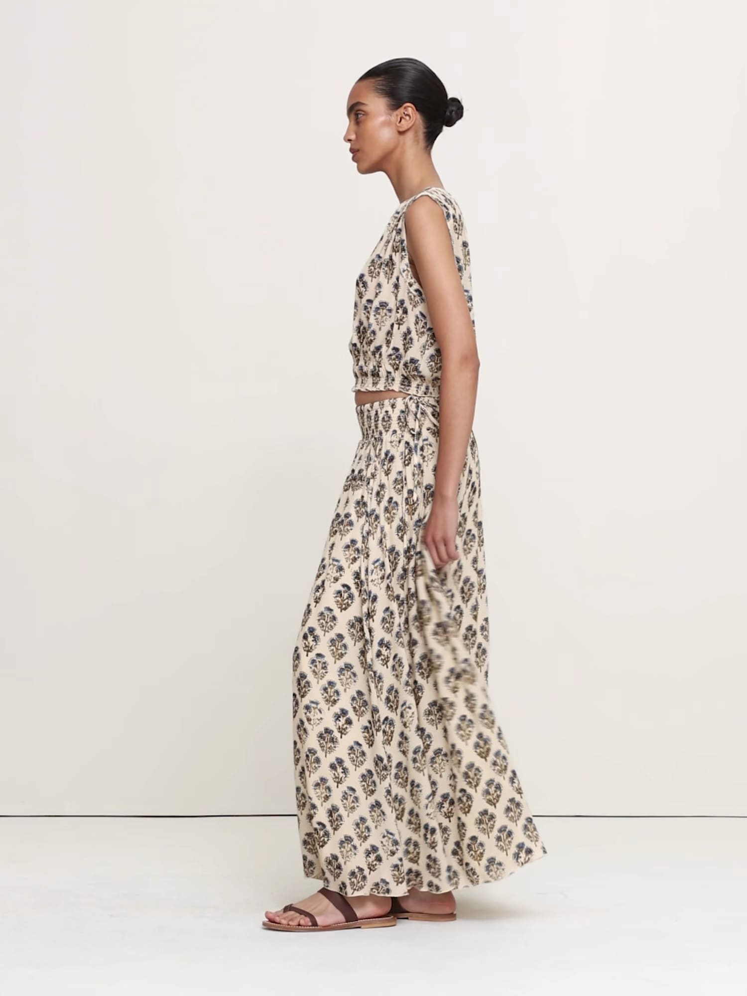 Smocked Georgette Maxi Skirt - thumbnail 5