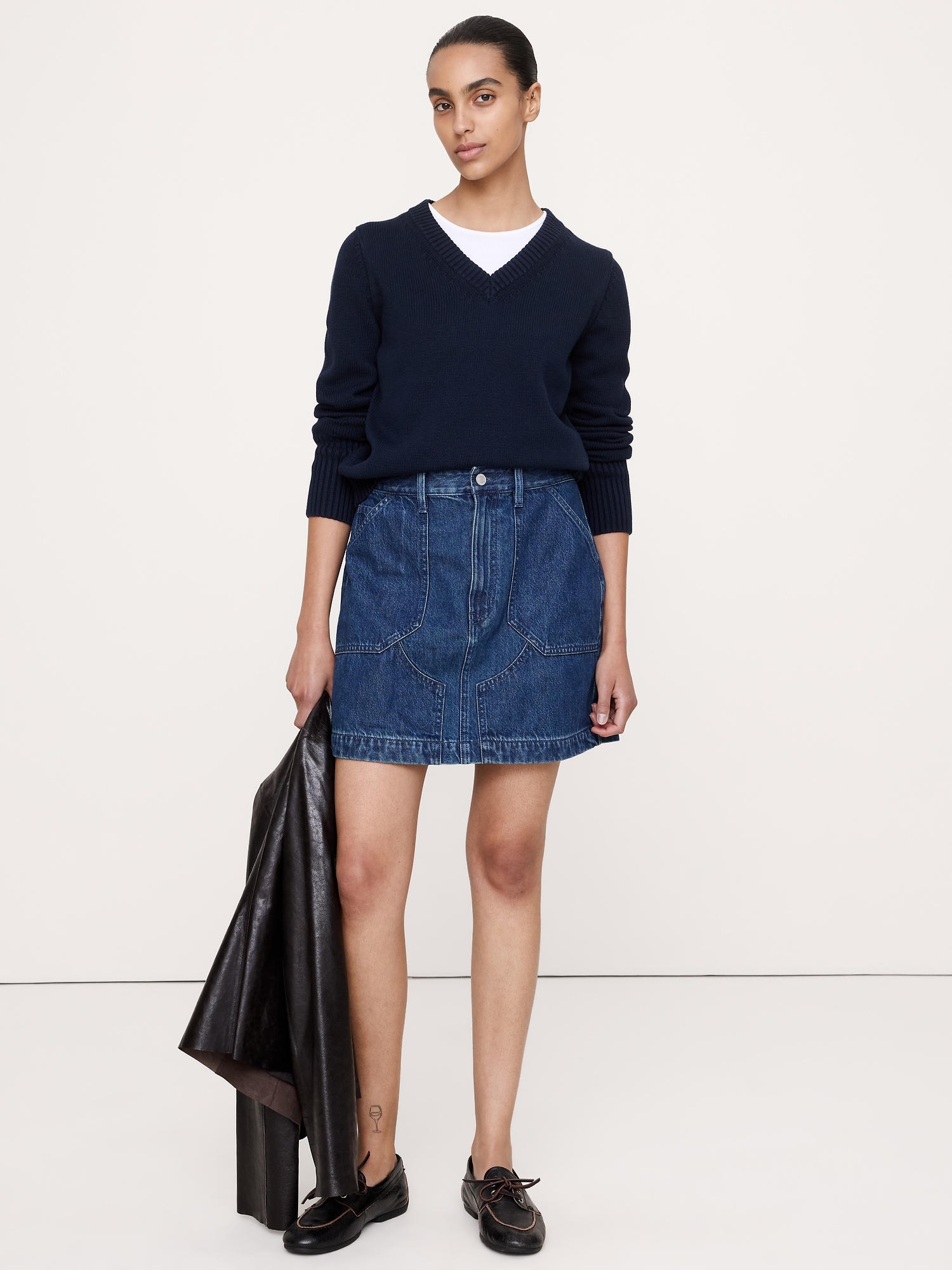 Image number 1 showing, Denim Mini Skirt