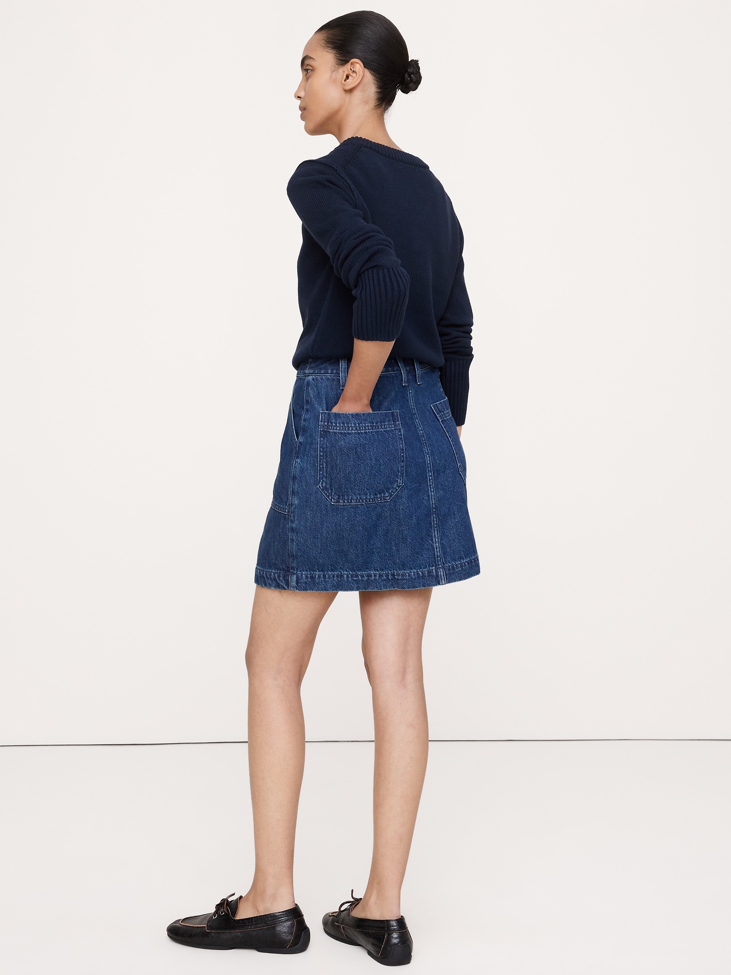 Image number 2 showing, Denim Mini Skirt