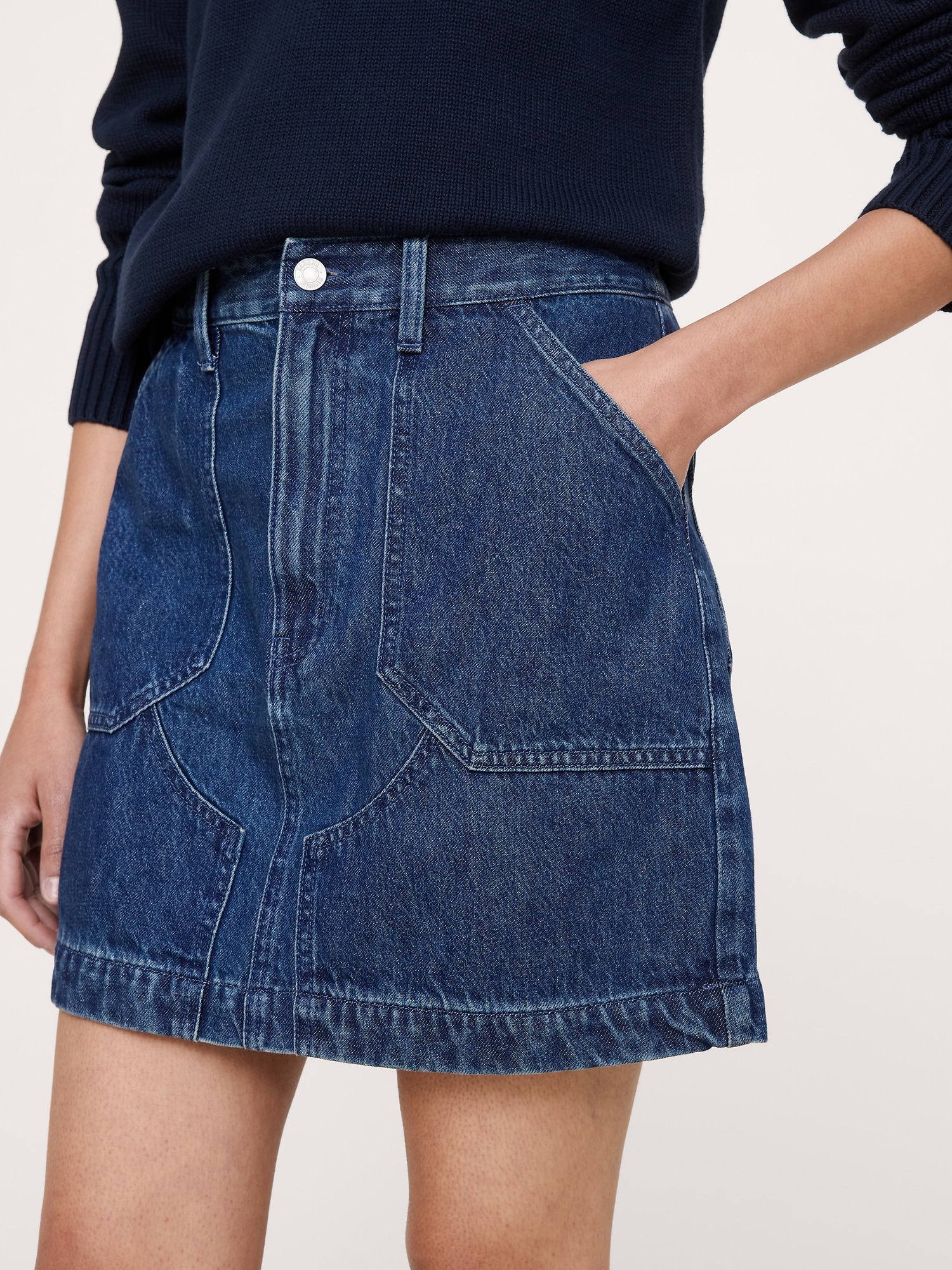 Image number 3 showing, Denim Mini Skirt