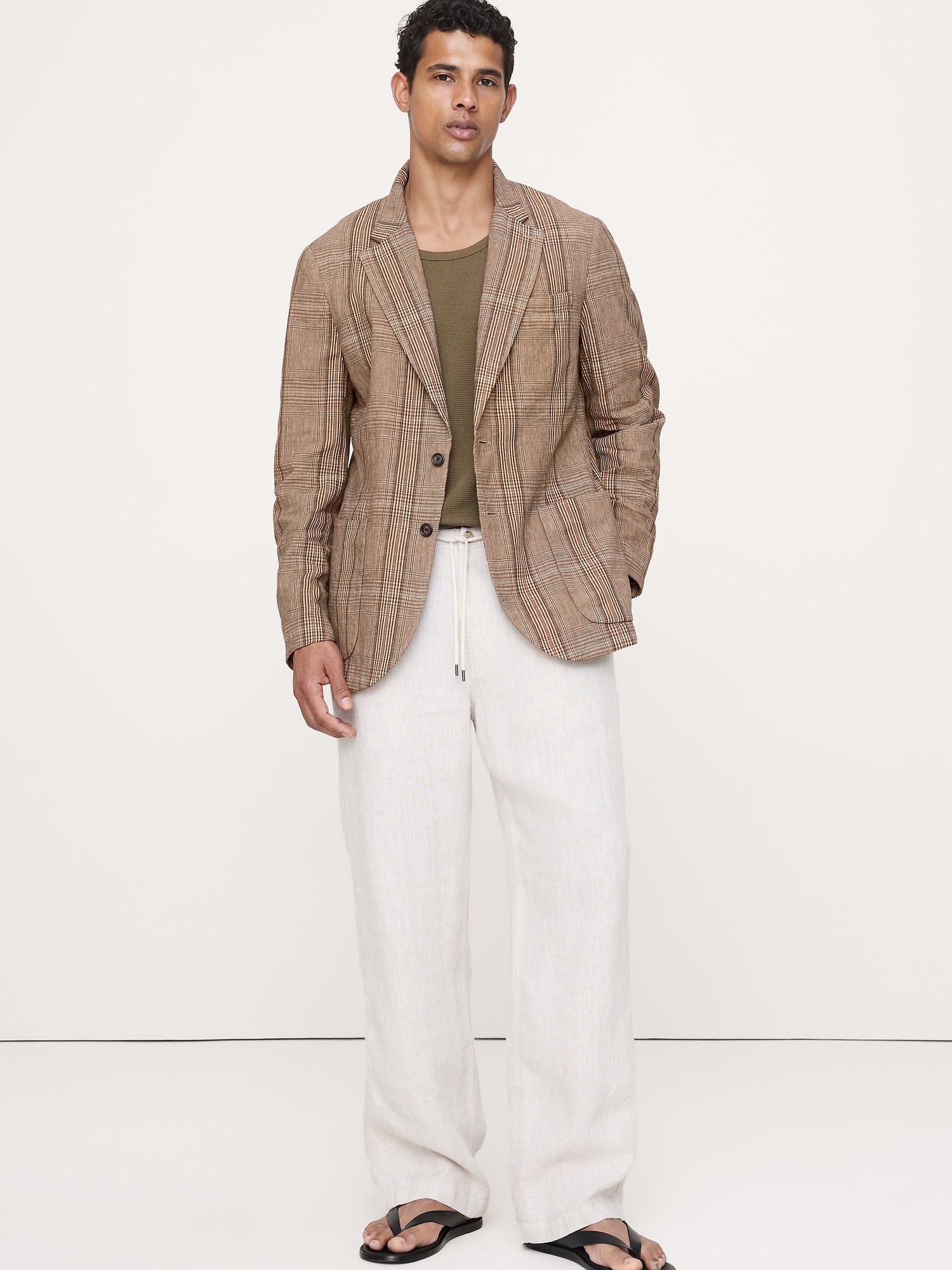 Image number 8 showing, Italian Plaid Cotton-Linen Blazer