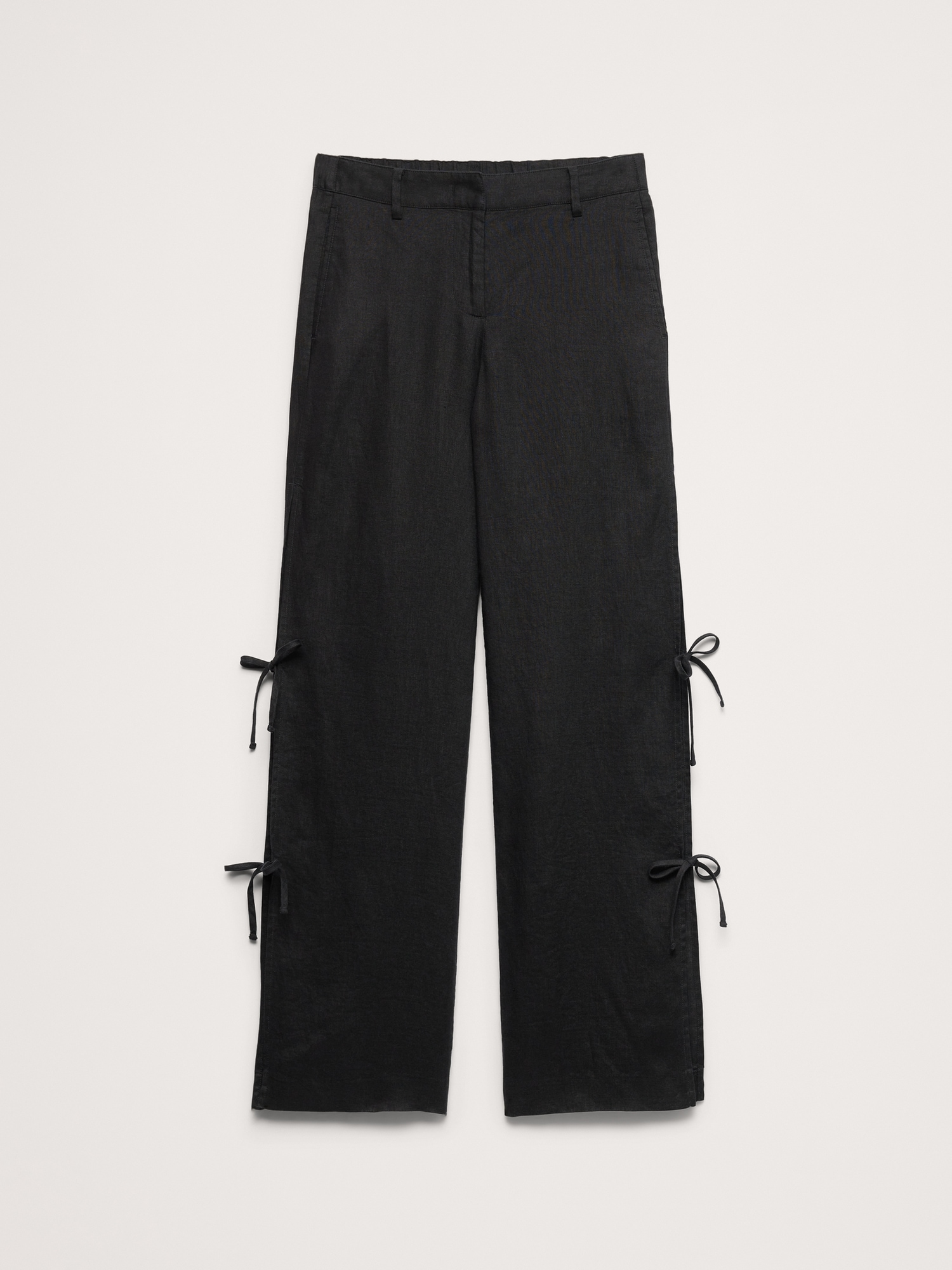 Image number 5 showing, The Studio Wide-Leg Side-Tie Pant In Linen