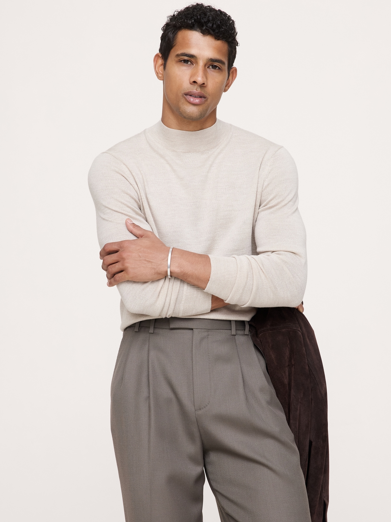 Merino Mock-Neck Sweater - thumbnail 7