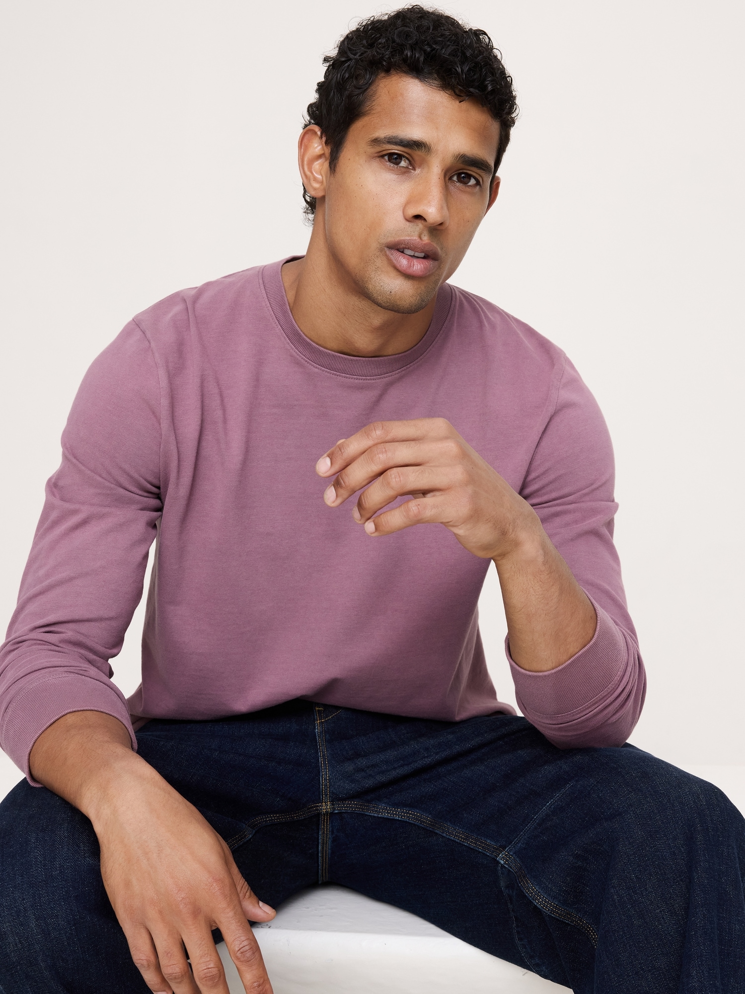 Heavyweight Cotton Long-Sleeve T-Shirt - thumbnail 4