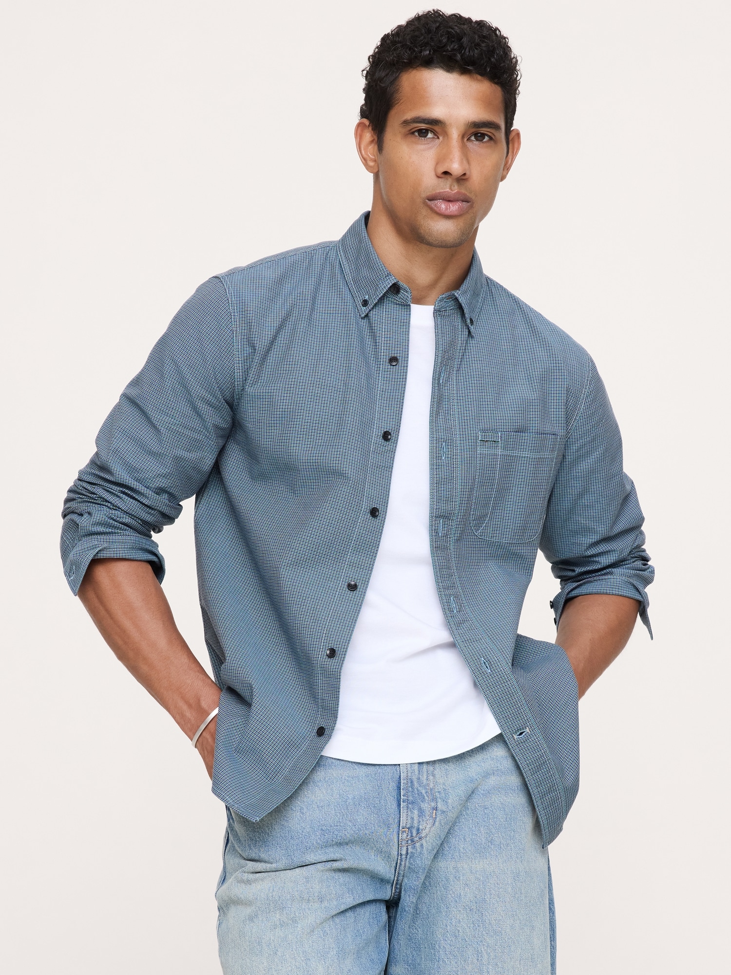 Image number 1 showing, Standard-Fit Cotton Oxford Shirt