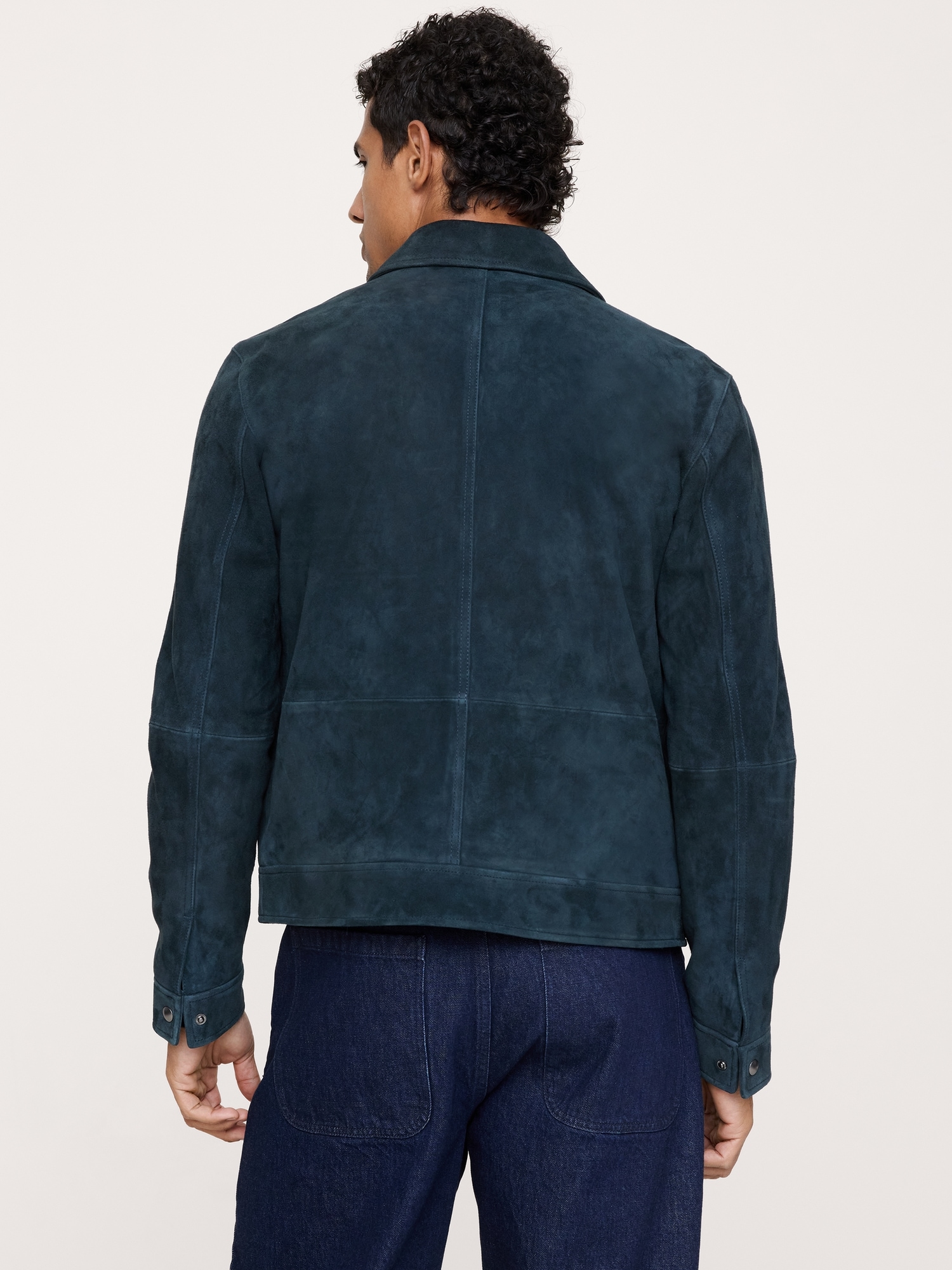 Image number 3 showing, Suede Trucker Jacket