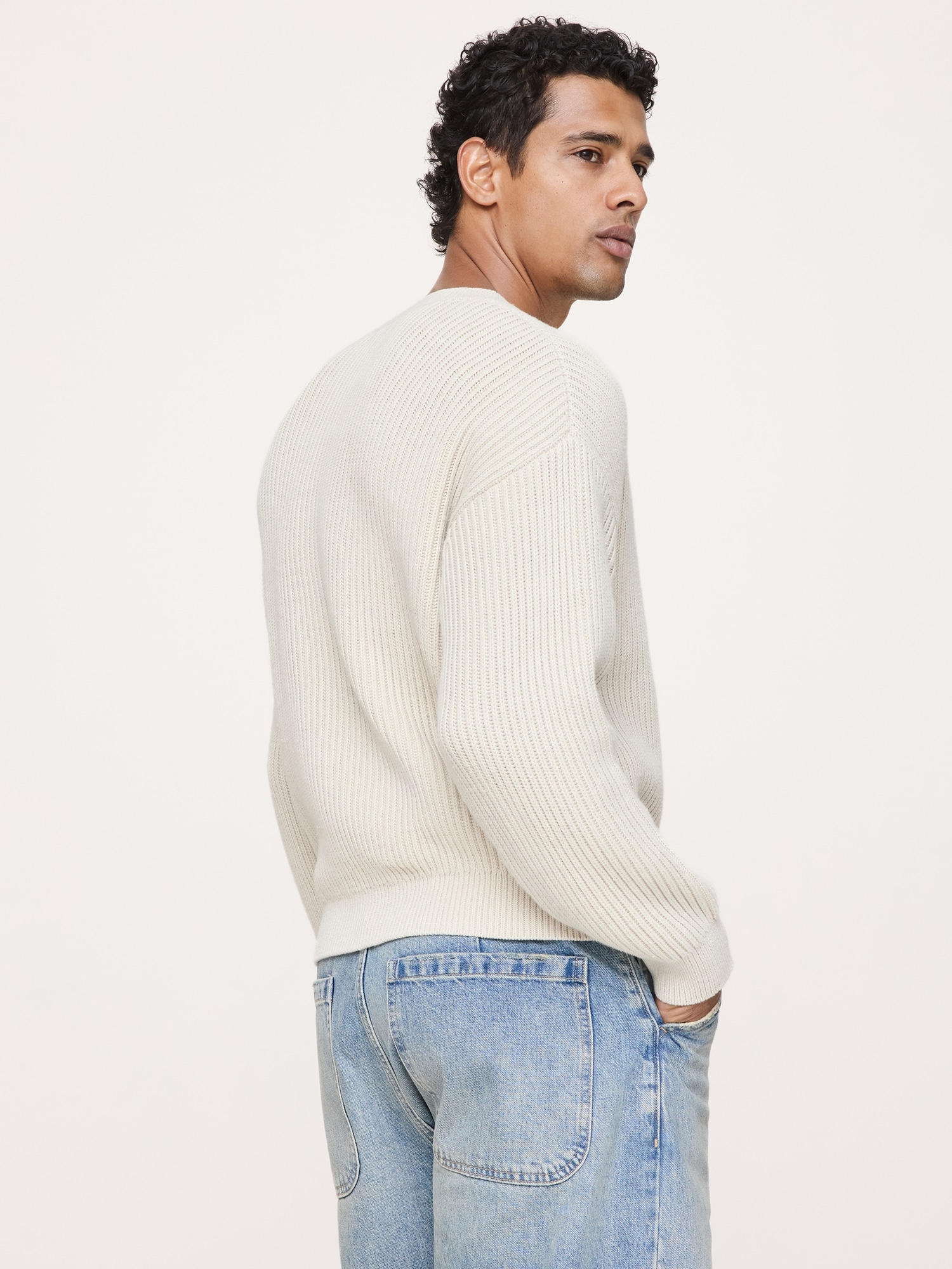 Image number 3 showing, Ribbed Cotton Crew-Neck Sweater