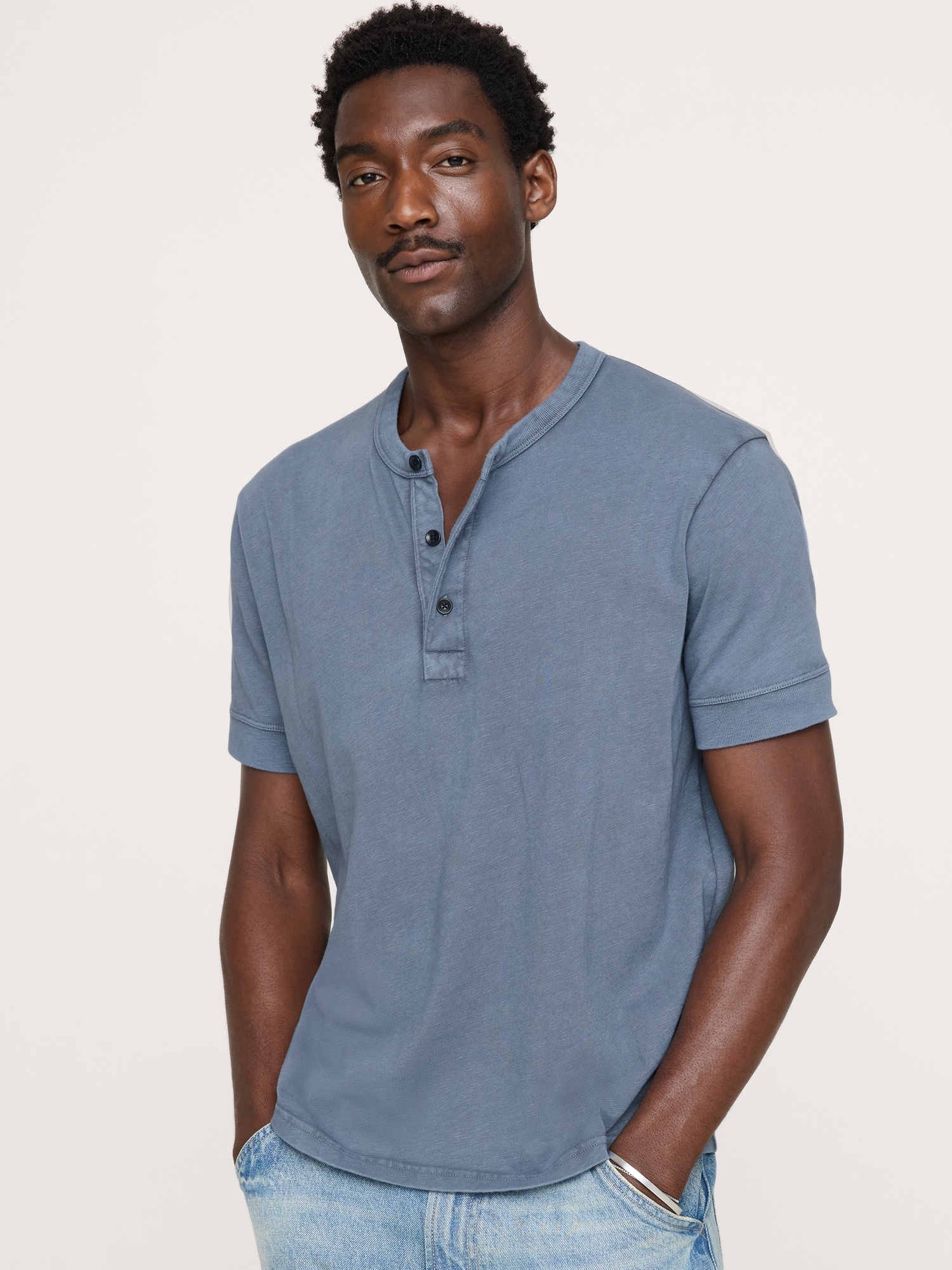 Image number 1 showing, Heritage Cotton Slub Henley T-Shirt