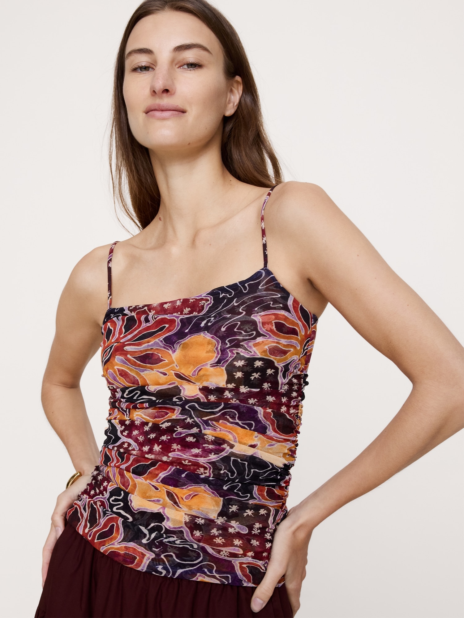 Image number 3 showing, Ruched Mesh Tank