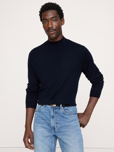 Merino Mock-Neck Sweater