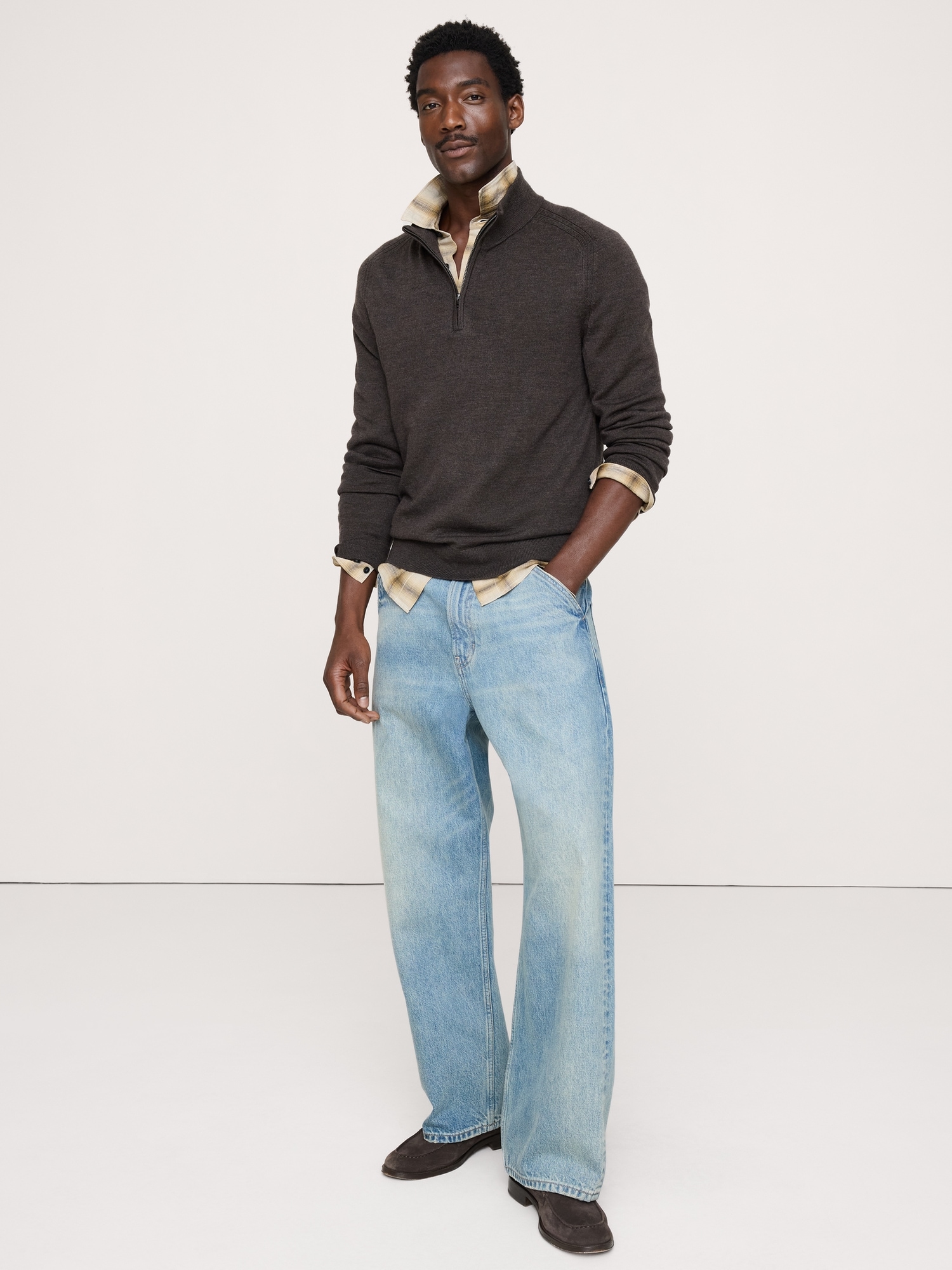Merino Half-Zip Sweater - thumbnail 4