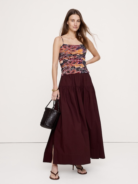 Ruched Mesh Tank