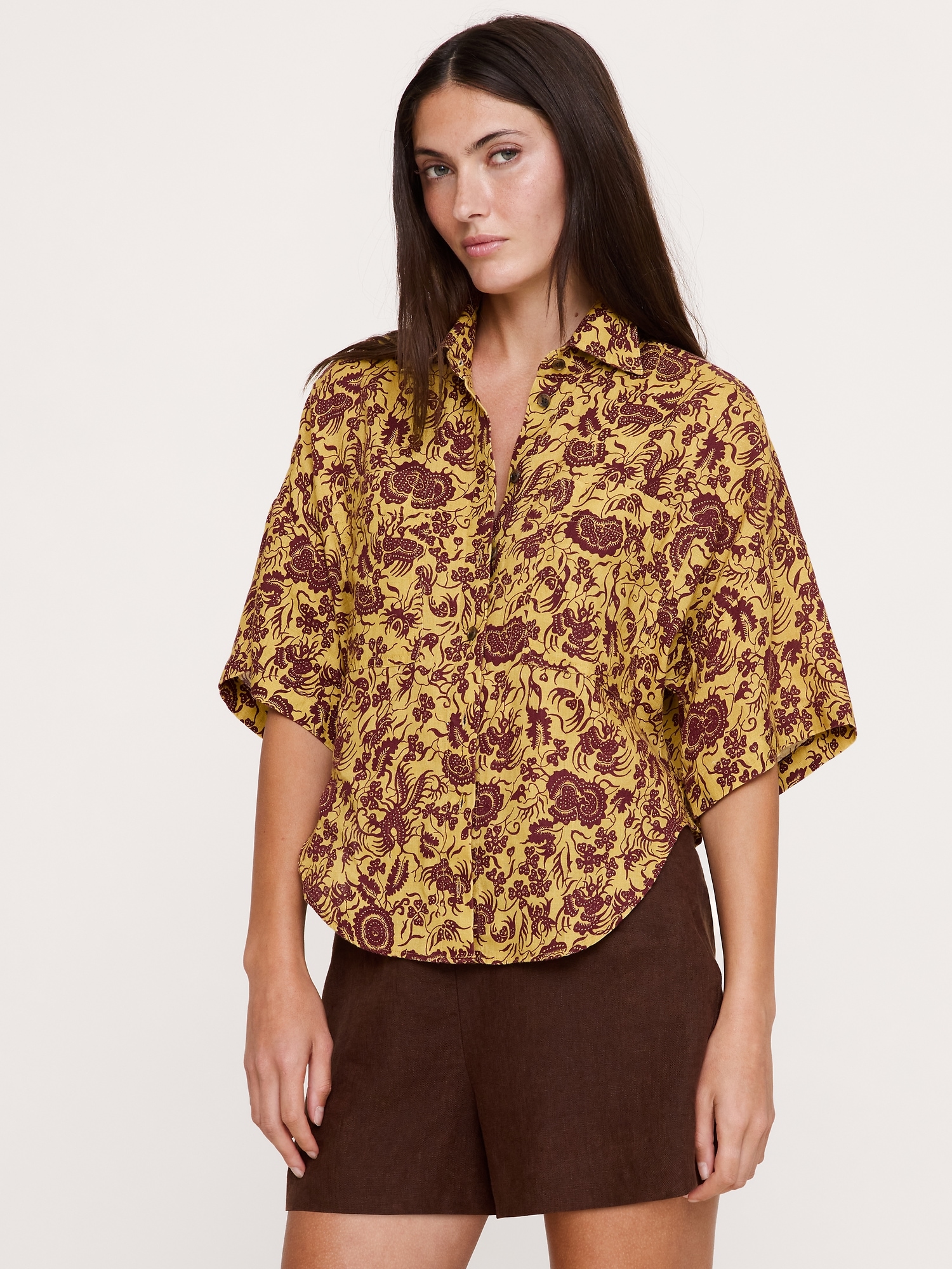 Image number 1 showing, Linen Short-Sleeve Shirt