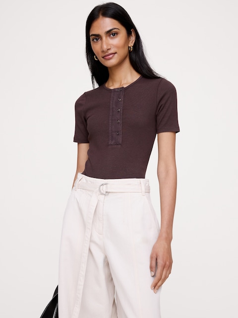 Ribbed Henley