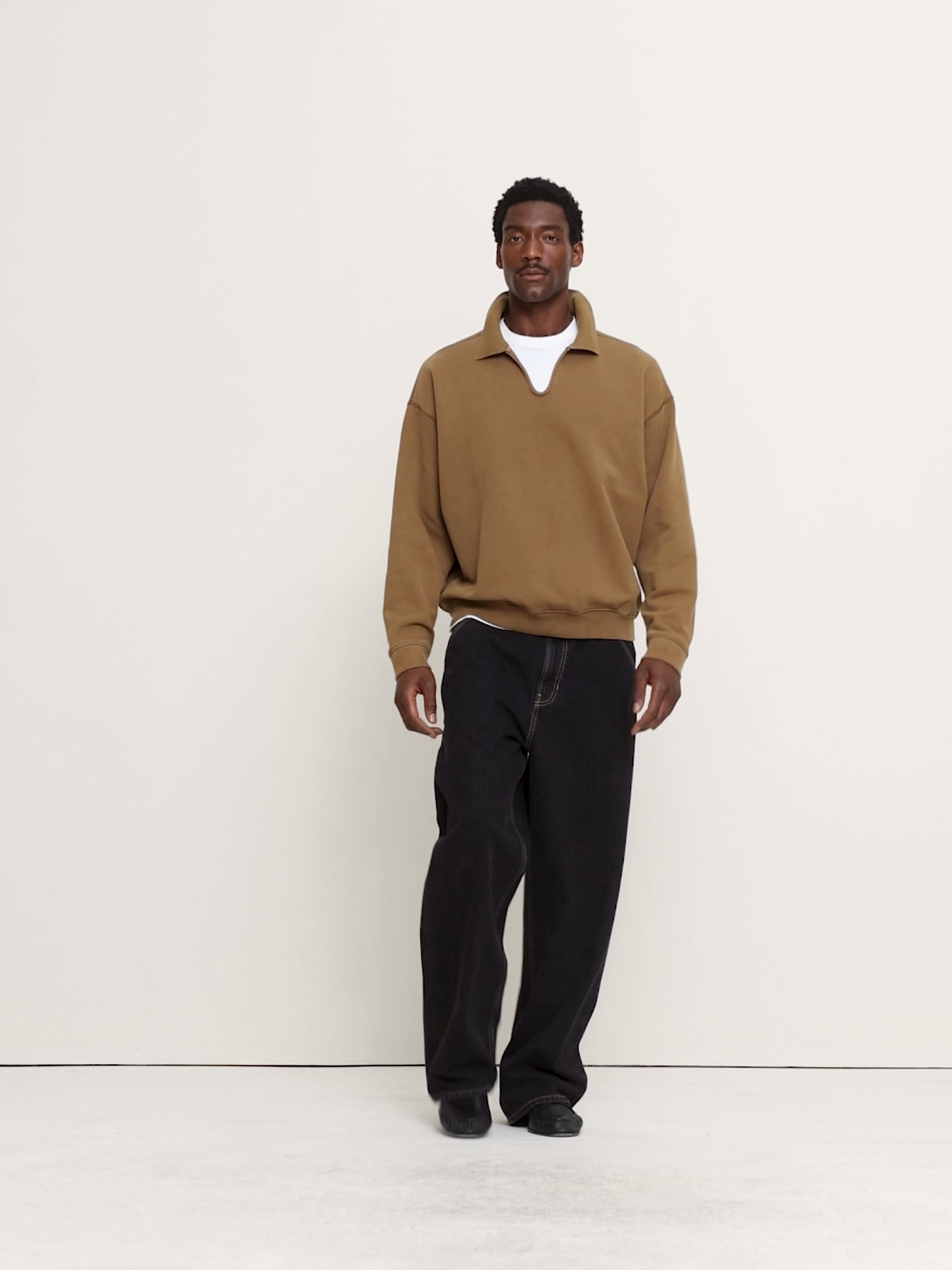 Мужское поло Banana Republic French Terry Popover Polo, цвет: Коричневый — фото 5