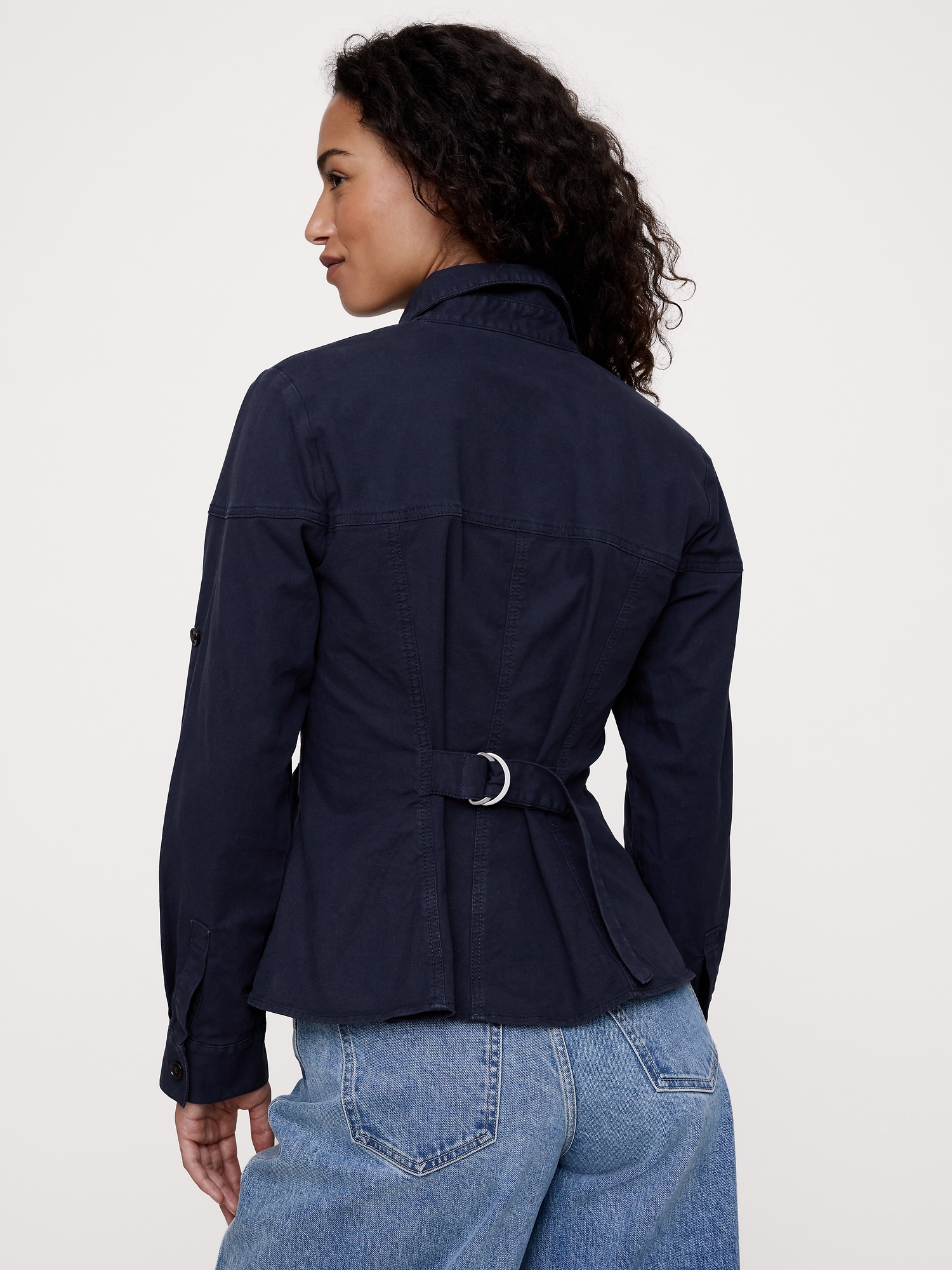 Image number 5 showing, Stretch-Cotton Pleated-Waist Top
