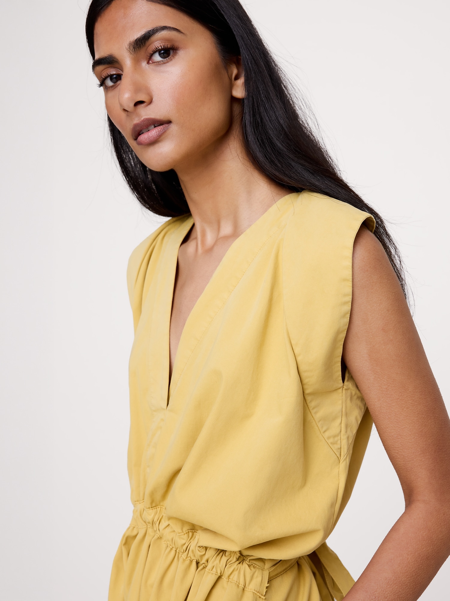 Image number 6 showing, Cotton Twill Cinch-Waist Dress