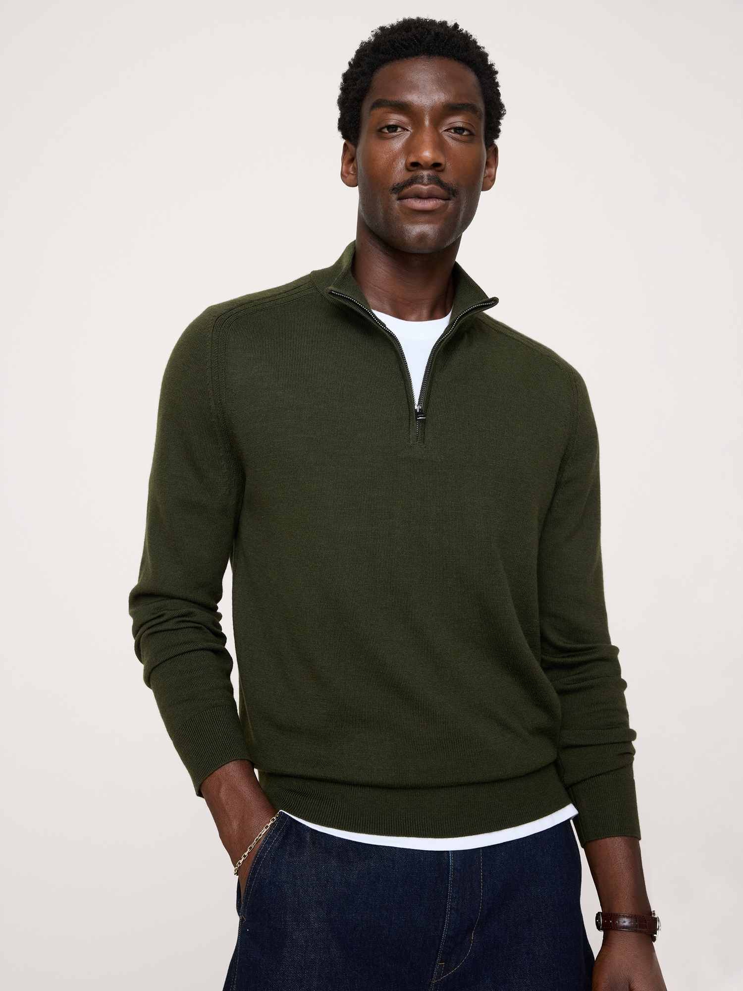 Merino Half-Zip Sweater - thumbnail 7